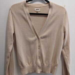 Pact Classic Fine Knit Cardigan - Oatmeal (Light Beige)